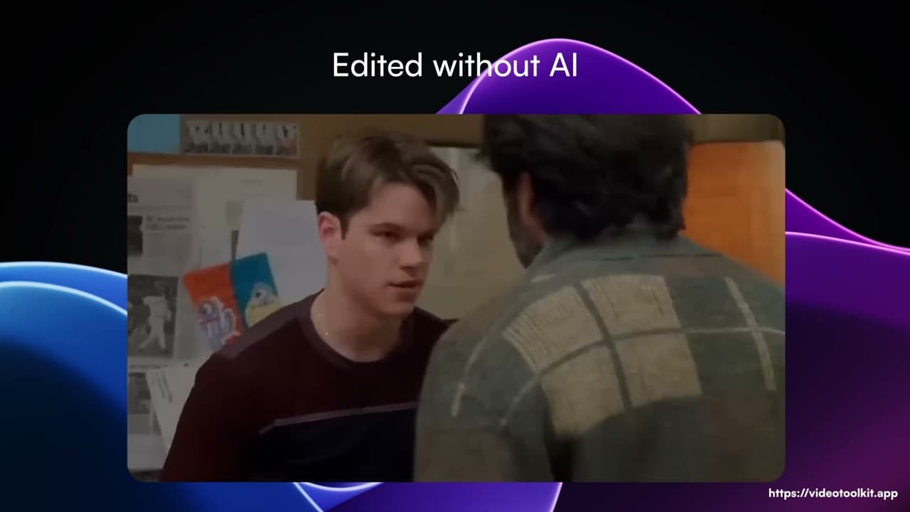 Good Will Hunting | Side-by-side comparison of AI editing & human editing | Will AI Replace Video Editors